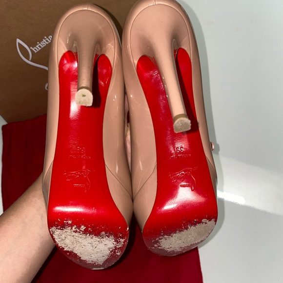 ✨Christian Louboutin Bianca 120 Nude Heels✨ - Picture 9 of 16